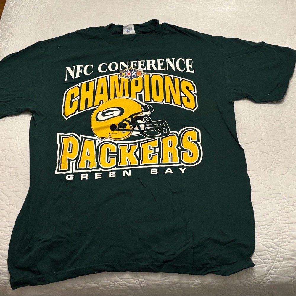 Green Bay Packers NFC Champions Green T-Shirt - 1997-98 Season